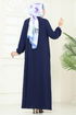 Abaya 6019UZ662-MS Navy Blue - Thumbnail