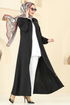 عباءة أسود 831OZN1046-MS - Thumbnail