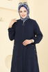 Abaya 9158PLK541-MS Navy Blue - Thumbnail