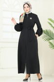 P.L. - Abaya PL9153-MS Black