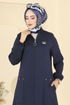 Abaya PL9169-MS Navy Blue - Thumbnail