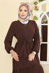 Abaya PL9174-MS Brown - Thumbnail