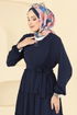 Abaya PL9174-MS Navy Blue - Thumbnail