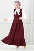 Accessories Buttoned Up Gilet Team 4462NFC915-M Burgundy - Thumbnail