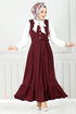 Accessories Buttoned Up Gilet Team 4462NFC915-M Burgundy - Thumbnail