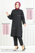 Accessory Buttoned Up Hijab Team 22035UKB929-M Black - Thumbnail
