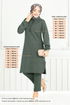 Accessory Buttoned Up Hijab Team 22035UKB929-M Khaki - Thumbnail