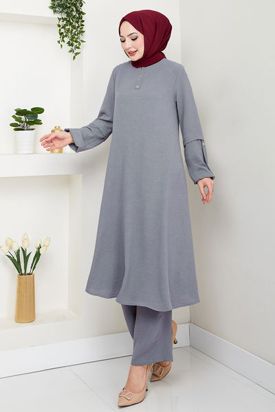 MRV M.H. - Aksesuar Düğmeli Takım 4012MH1062-M Gri
