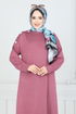 Aksesuar Düğmeli Tesettür Tunik 2695AYD574-MS Gül Kurusu - Thumbnail