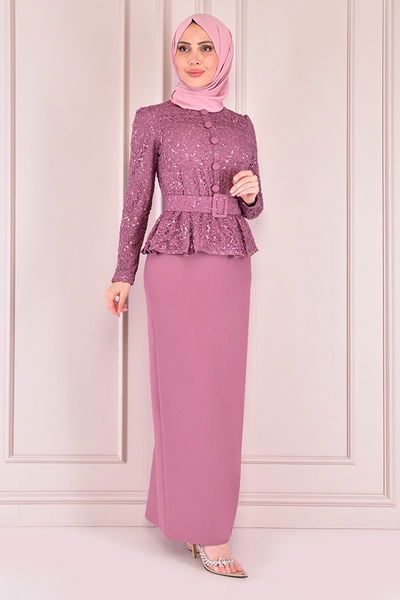 ASM - Arch Abendkleid Dunkel Rose Kurusu ASM2175