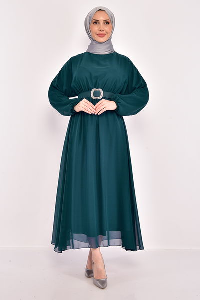END - Arch Chiffon Kleid Öl END2076