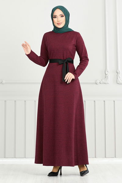 MRV U.K.B. - Arch Fischgräten Kleid 22033UKB929-M Bordeaux