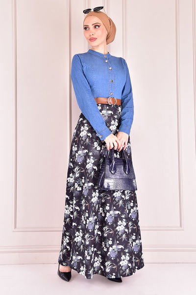 KNZ - Arch Jeans Kleid Schwarz KNZ6060