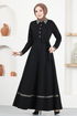 Arch Kleid MSL2395 Schwarz - Thumbnail