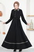 Arch Kleid MSL2395 Schwarz - Thumbnail