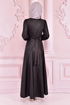 Arch Satin Kleid Schwarz ASM2464 - Thumbnail