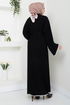 Arch Strickwaren Kleid 2050HBS932-M Schwarz - Thumbnail