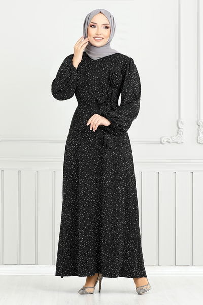 MRV E.N.D. - Argenté Hijab Robe de soirée 5657END900-L Noir