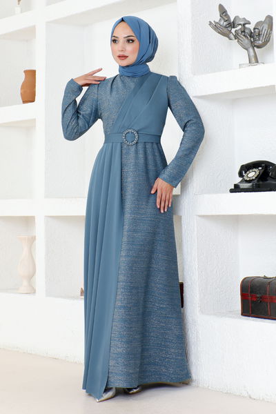 ASM - Argenté Robe de soirée LM2538 Indigo