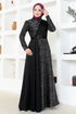 Argenté Robe de soirée LM2538 Noir - Thumbnail