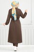 Arma Detail Hijab Team 9115PL940-M Kaffee - Thumbnail