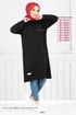 Arma Détail Hijab Tunique 2684AYD969-L Noir - Thumbnail