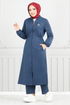 Arma Detailed Hijab Team 9115PL940-M Indigo - Thumbnail