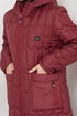 Arma Detailed Quilting Coat 7003ZNR1012-M Burgundy - Thumbnail