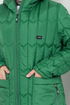 Arma Detailed Quilting Coat 7003ZNR1012-M Emerald - Thumbnail