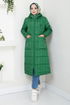 Arma Detailed Quilting Coat 7003ZNR1012-M Emerald - Thumbnail