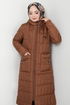 Arma Detailed Quilting Coat 7003ZNR1012-M Taba - Thumbnail