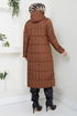 Arma Detailed Quilting Coat 7003ZNR1012-M Taba - Thumbnail