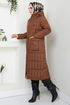 Arma Detailed Quilting Coat 7003ZNR1012-M Taba - Thumbnail