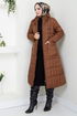 Arma Detailed Quilting Coat 7003ZNR1012-M Taba - Thumbnail