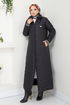 Arma Detailed Swollen Coat 7004ZNR1012-M Black - Thumbnail