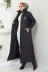 Arma Detailed Swollen Coat 7004ZNR1012-M Black - Thumbnail