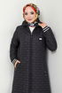 Arma Detailed Swollen Coat 7004ZNR1012-M Black - Thumbnail