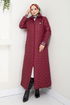 Arma Detailed Swollen Coat 7004ZNR1012-M Burgundy - Thumbnail