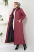 Arma Detailed Swollen Coat 7004ZNR1012-M Burgundy - Thumbnail