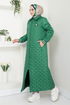 Arma Detailed Swollen Coat 7004ZNR1012-M Emerald - Thumbnail