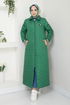 Arma Detailed Swollen Coat 7004ZNR1012-M Emerald - Thumbnail