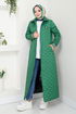 Arma Detailed Swollen Coat 7004ZNR1012-M Emerald - Thumbnail