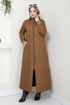 Arma Detailed Swollen Coat 7004ZNR1012-M Taba - Thumbnail