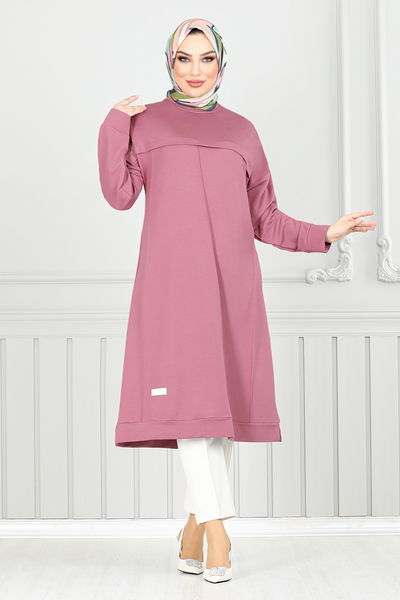 MRV A.Y.D. - Arma Detay Tesettür Tunik 2684AYD969-M Gül Kurusu