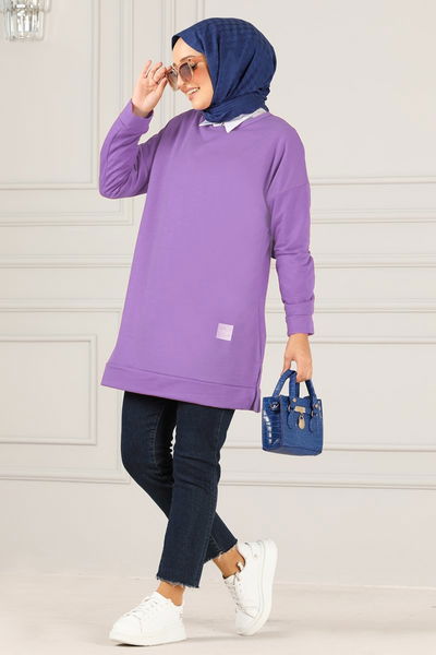 MSV - Arma Detaylı Tunik MSV5504 Lila