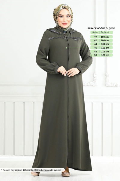 MRV E.S.L. - Armalı Detay Ferace 1013ESL1097-M Haki