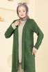 Asimetrik Kesim Üçlü Takım 3129HBS856-MS Yeşil&Taş - Thumbnail