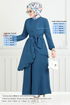 Asymmetric Cutting Hijab Team 4743ZNK903-M Indigo - Thumbnail