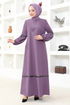 Avec Collier Robe TM2676 Lilas - Thumbnail