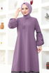 Avec Collier Robe TM2676 Lilas - Thumbnail